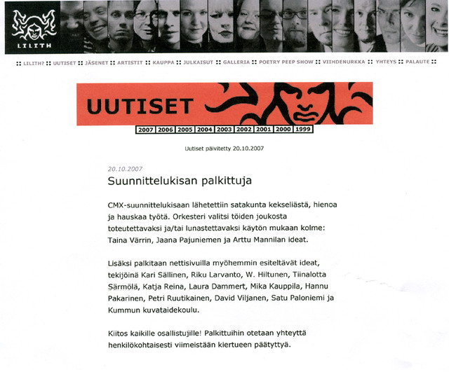 Lilith-uutiset 20.10.2007