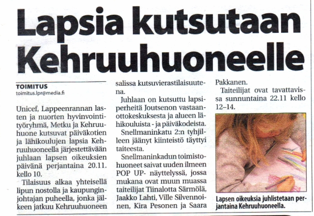 Lappeenrannan uutiset 12.11.2015