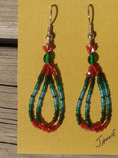 helmikorvakorut, bead earrings 2