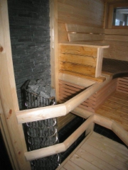 Sauna, Levin CO2, rakennus Hiili